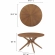 Crossroads Round Coffee Table in Walnut Finish Wood Veneer