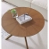 Crossroads Round Coffee Table in Walnut Finish Wood Veneer