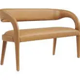 Pinnacle Accent Bench in Tan Vegan Leather