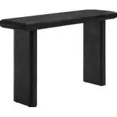 Relic Console Table in Concrete Textured Black Wood