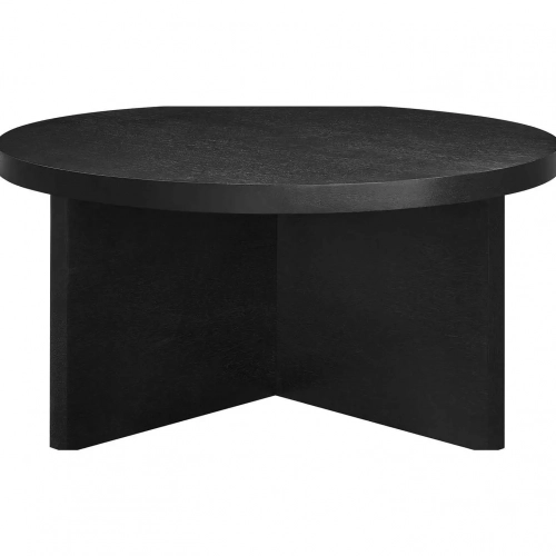 Silas Round Coffee Table in Black Mango Wood