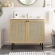 Chaucer 36" Bathroom Vanity Cabinet (Sink Basin Not Included) in Oak Wood Grain & Rattan