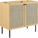 Chaucer 36" Bathroom Vanity Cabinet (Sink Basin Not Included) in Oak Wood Grain & Rattan