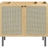 Chaucer 36" Bathroom Vanity Cabinet (Sink Basin Not Included) in Oak Wood Grain & Rattan