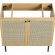 Chaucer 36" Bathroom Vanity Cabinet (Sink Basin Not Included) in Oak Wood Grain & Rattan