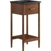 Zaire 18" Bathroom Vanity in Black Ceramic & Walnut Finish Wood