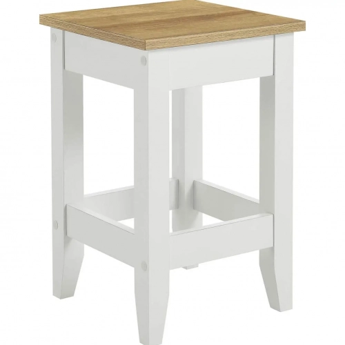 Sunbrook Kitchen Counter Stool in White & Oak Finish