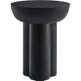 Caspian Round Side Table in Black Concrete