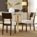 Pax Dining Chair in Walnut Finish Wood & Ivory Fabric (Set of 2)