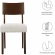Pax Dining Chair in Walnut Finish Wood & Ivory Fabric (Set of 2)