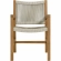 Vienna 3 Piece Outdoor Accent Arm Chairs & Folding Side Table in Natural Rope & Teak
