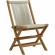 Vienna 2 Piece Outdoor Folding Lounge Chair & Ottoman Set in Natural Rope & Teak