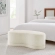 Nimbus 48" Curved Ottoman Bench in Cream Chenille Fabric