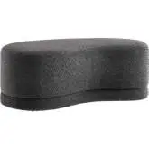 Nimbus 48" Curved Ottoman Bench in Slate Gray Chenille Fabric