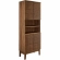 Render Tall Bathroom Storage Cabinet in Walnut Brown Finish