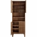 Render Tall Bathroom Storage Cabinet in Walnut Brown Finish