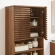 Render Tall Bathroom Storage Cabinet in Walnut Brown Finish