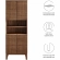 Render Tall Bathroom Storage Cabinet in Walnut Brown Finish