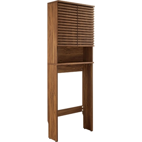 Render Over the Toilet Bathroom Storage Cabinet in Walnut Brown Finish