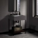 Etch 24" Bathroom Vanity with Sink in Concrete, Iron, Wood, & White Ceramic