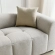 Liana Sofa in Channel Tufted Linen Gray Fabric