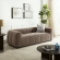 Liana Sofa in Channel Tufted Mocha Brown Fabric