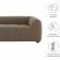 Liana Sofa in Channel Tufted Mocha Brown Fabric