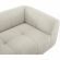 Liana Loveseat in Channel Tufted Linen Gray Fabric