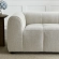 Liana Loveseat in Channel Tufted Linen Gray Fabric