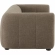 Liana Loveseat in Channel Tufted Mocha Brown Fabric