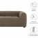 Liana Loveseat in Channel Tufted Mocha Brown Fabric
