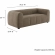 Liana Loveseat in Channel Tufted Mocha Brown Fabric