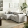 Liana Modular Sectional Sofa with Left Facing Chaise in Linen White Fabric