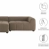 Liana Modular Sectional Sofa with Left Facing Chaise in Mocha Brown Fabric