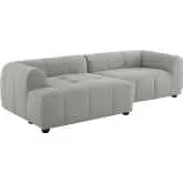 Liana Modular Sectional Sofa with Left Facing Chaise in Pewter Gray Fabric