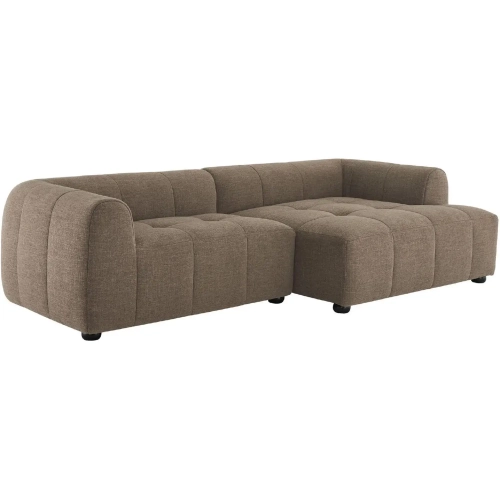 Liana Modular Sectional Sofa with Right Facing Chaise in Mocha Brown Fabric