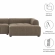 Liana Modular Sectional Sofa with Right Facing Chaise in Mocha Brown Fabric