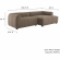 Liana Modular Sectional Sofa with Right Facing Chaise in Mocha Brown Fabric
