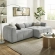 Liana Modular Sectional Sofa with Right Facing Chaise in Pewter Gray Fabric
