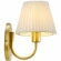 Wave Wall Sconce in Brass Metal & White Fabric