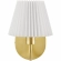 Wave Wall Sconce in Brass Metal & White Fabric