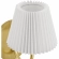 Wave Wall Sconce in Brass Metal & White Fabric
