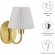 Wave Wall Sconce in Brass Metal & White Fabric
