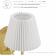 Wave Wall Sconce in Brass Metal & White Fabric