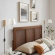 Sunlit Squiggle Arm Wall Sconce in Natural Finish Wood, White Metal & Fabric
