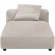 Solace Modular Armless Chaise Lounge in Salt Gray Fabric