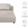 Solace Modular Armless Chaise Lounge in Salt Gray Fabric