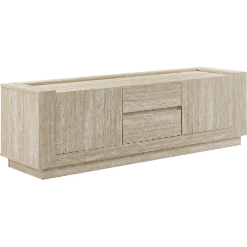 Hollis 59" TV Stand in Brown Travertine Laminate