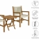 Vienna 3 Piece Outdoor Accent Arm Chairs & Folding Side Table in Natural Rope & Teak