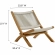 Vienna 3 Piece Outdoor Folding Lounge Chairs & Side Table in Natural Rope & Teak